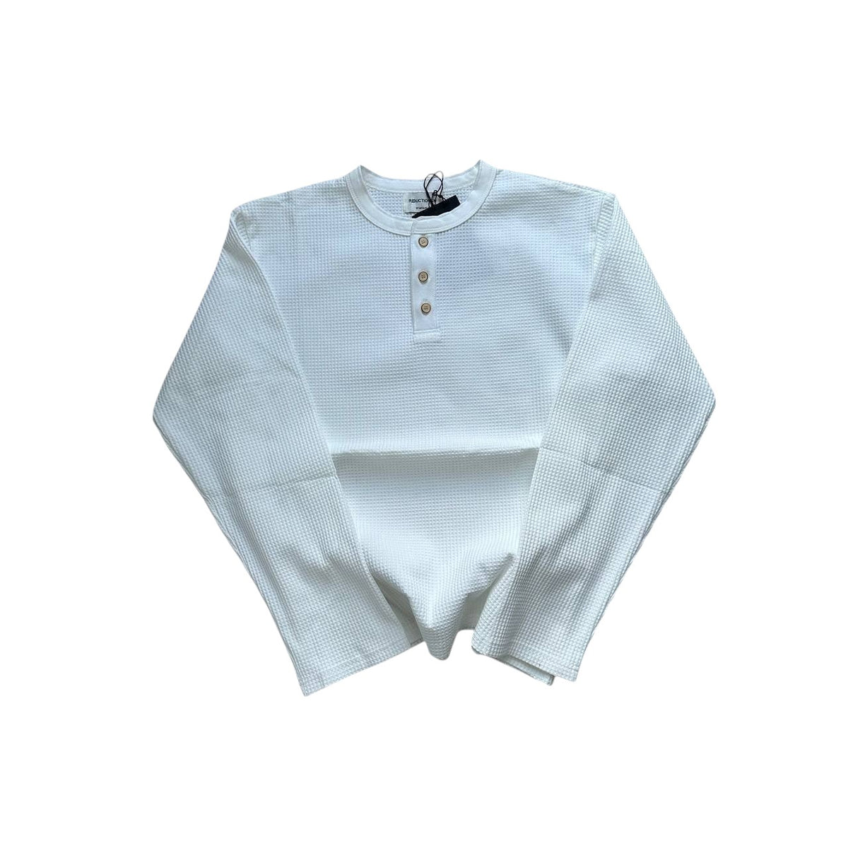 White waffle henley longsleeve